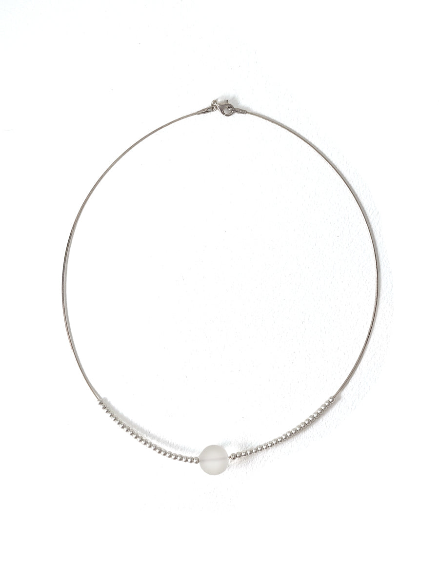 Sterling Silver and Rock Crystal Choker