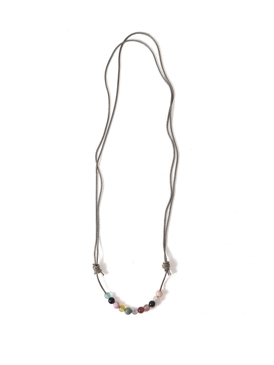 Sterling Silver Multi GEM Slide Necklace