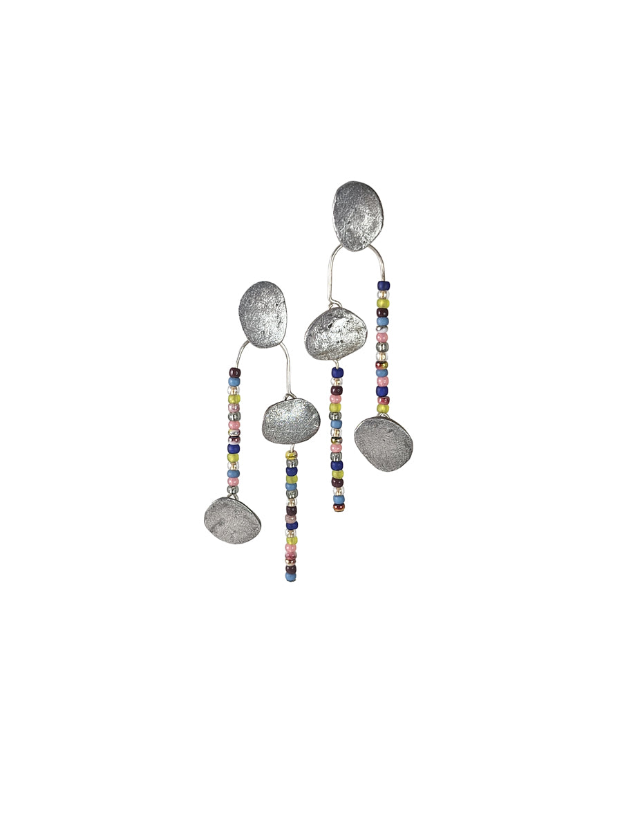 Sterling Silver and Glass Mobile Earrings
