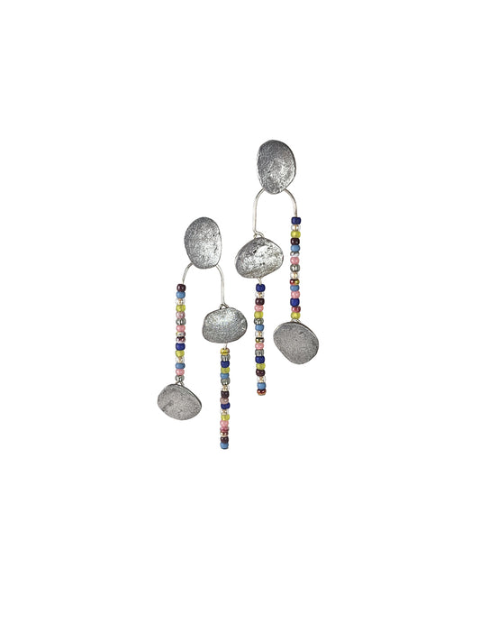 Sterling Silver and Glass Mobile Earrings