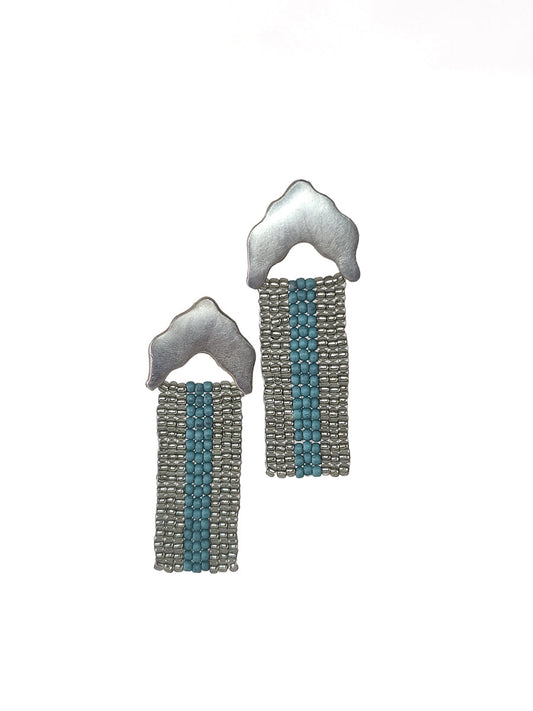 Sterling Silver Turquoise Tapestry Earrings